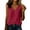 *Red, variant on VBVC Women's Cotton-Linen V Neck Tank Top , Ladies' Side Button Sleeveless Blouse , Casual Summer Loose Fit Top For Women,Khaki,S-3XL