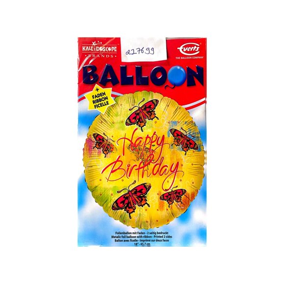 Kaleidoscope Butterflies Happy Birthday Foil Balloon