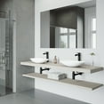 thumbnail image 5 of VIGO Matte Stone Wisteria Composite Oval Vessel Bathroom Sink in White with Niko Faucet and Pop-Up Drain in Matte Black, 5 of 12