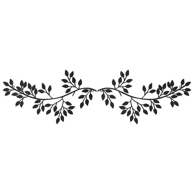 Flower Branch Wall Decor Metal Branch Art Decor Black Large Branch Wall Signs for Flower Sculpture Hanging Wall Decor