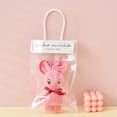 thumbnail image 2 of Kieccall Corals Fleece Small Towel Squares Handkerchief Cute Rabbits Shaped Souvenir Gift Towel, 2 of 6
