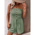 thumbnail image 4 of Combinaison Courte Imprimée Sans Bretelles pour Femmes, Tenue de Plage une Pièce Verte P, 4 of 8