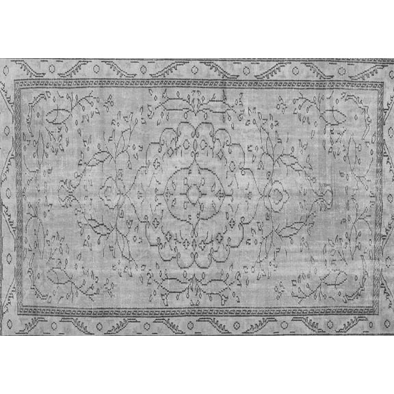 Ahgly Company Indoor Rectangle Persian Gray Traditional Area Rugs, 5' x 7'