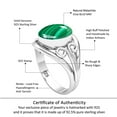 thumbnail image 6 of 925 Sterling Silver Ring Natural Malachite Handmade Jewelry, 6 of 10