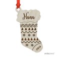 thumbnail image 1 of Laser Engraved Wood Christmas Ornament with Gift Bag, Nana, 2017, 2018 Stocking Shape, 1 of 2