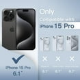 thumbnail image 2 of JETech Ultra Slim (0.35mm Thin) Case for iPhone 15 Pro 6.1-Inch, Camera Lens Cover Full Protection, Lightweight Matte Finish PP Hard Minimalist Case, Support Wireless Charging (Black Titanium), 2 of 6