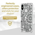 thumbnail image 2 of Case Yard iPhone-X Case Clear Soft & Flexible TPU Ultra Low Profile Slim Fit Thin Shockproof Transparent Bumper Protective Cover Drop Protective Cell Phone Cases (Henna Mehndi), 2 of 8