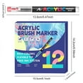 thumbnail image 4 of Acrylic Paint Markers,Acrylic Brush Markers Paint Pens, No Bleed Paint markers for Fabric,Wood,Rocks,Canvas Painting,Glass,Ceramic,Art Craft Supplies(60 Colors), 4 of 9