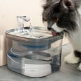 thumbnail image 3 of Dispensador de agua inalámbrico para gatos, grifo automático, dispensador de agua para mascotas, dispensador de agua silencioso transparente de acero inoxidable, 3 of 5