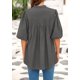 thumbnail image 2 of Blusa PRETTYGARDEN para mujer, verano 2025, manga corta, cuello en V, 2 of 8