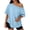 Sky Blue #008, variant on Womens Off The Shoulder Tops Oversized T-Shirts Short Sleeve Tees Summer 2026 Casual Spring Fashion Clothes Purple XL