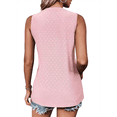thumbnail image 2 of Camisas Casuales de Verano para Mujer, con Cuello Redondo y Mangas , Color Rosa, Talla L, 2 of 7