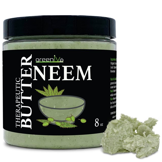 Greenive - Mantequilla De Neem - Mantequilla Corporal - Todo Natural - Calmante - Hidratante - Exclusivamente En Amazon (8 Onzas)