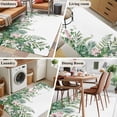 thumbnail image 5 of Green Leaves Area Rugs 4'x6', Washable Small Throw Rugs for Office Bathroom, Weeping Spring Floral Elegant Pastoral Indoor Outdoor Rug Non-Slip Low Pile Carpet Runner Reversible Floor Mats, 5 of 8