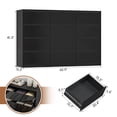 thumbnail image 2 of ChVans 12 Drawer Dresser for Bedroom, 63" Wide 41.3" Tall Modern High Gloss Dresser with Wood Chest of 12 Drawer Handle Free, Large Black Malm Dresser for Bedroom, Living Room, Entryway, Hallway, 2 of 8