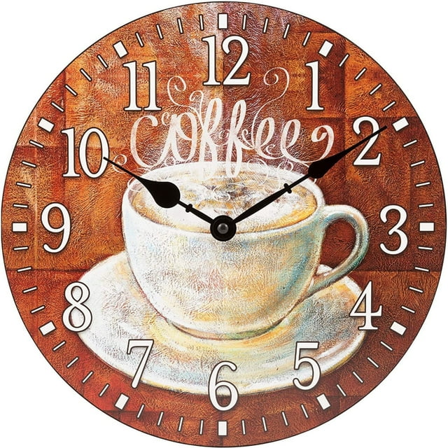Modern Simple Wall Silent Clock Vintage Mid-Century Style Design for Living Room Bedroom Decor