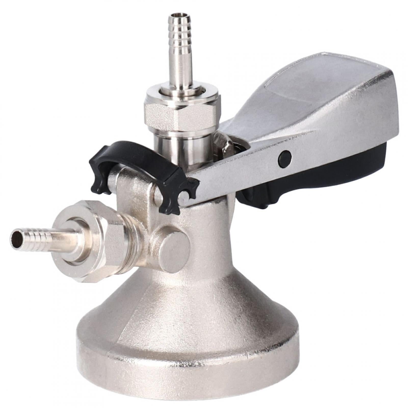 BIMZUC G5/8 G Type Homebrew Beer Keg Coupler Dispenser Tap System Distributor, Premium Brass and 304 Stainless Steel Home Brewing Accessory, 8mm Inlet, 31.7 oz / 900g