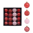 thumbnail image 2 of 16-Piece Red Christmas Ball Ornaments Christmas Tree Decorations Shatterproof Plastic Hanging Holiday Ornaments for Wreath, Window, Home Decor, 2 of 6