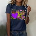 thumbnail image 2 of PMUYBHF Chemises Décontractées pour Femmes Mardi Imprimé Col Rond Manches Courtes Tee Tops Tunique Blouse 3900 TTG, 2 of 5