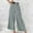 Gray, variant on Idoravan Women's Plus Size Pants Women Casual Solid Cotton Linen Drawstring Elastic Waist Long Wide Leg Pants