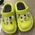 thumbnail image 1 of Zuecos con ventilación para mujer, sandalias con plataforma, zapatillas de exterior, toboganes de playa, calzado de verano de marca, 2023 qym unisex, 1 of 2