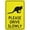 Warning Sign 1, variant on Give Way To Pedestrians Sign 8"x12" Aluminum Sign Reflective - Uv Protected, Waterproof, Weatherproof And Fade Resistant - 4Pre-Drilled Holes