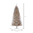 thumbnail image 3 of Vickerman 9' x 52" Platinum Fir Artificial Christmas Pencil Tree, Warm White Dura-Lit® LED Lights, 3 of 3