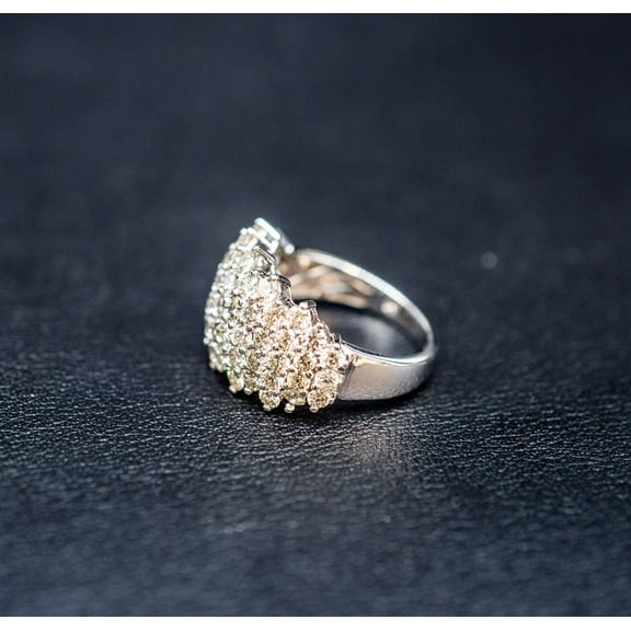 10k Solid White Gold Real Natural Diamond Ring , 10k Solid Gold 3 Carat Real Diamond Women Ring, 3 CT Real Diamond Woman Ring