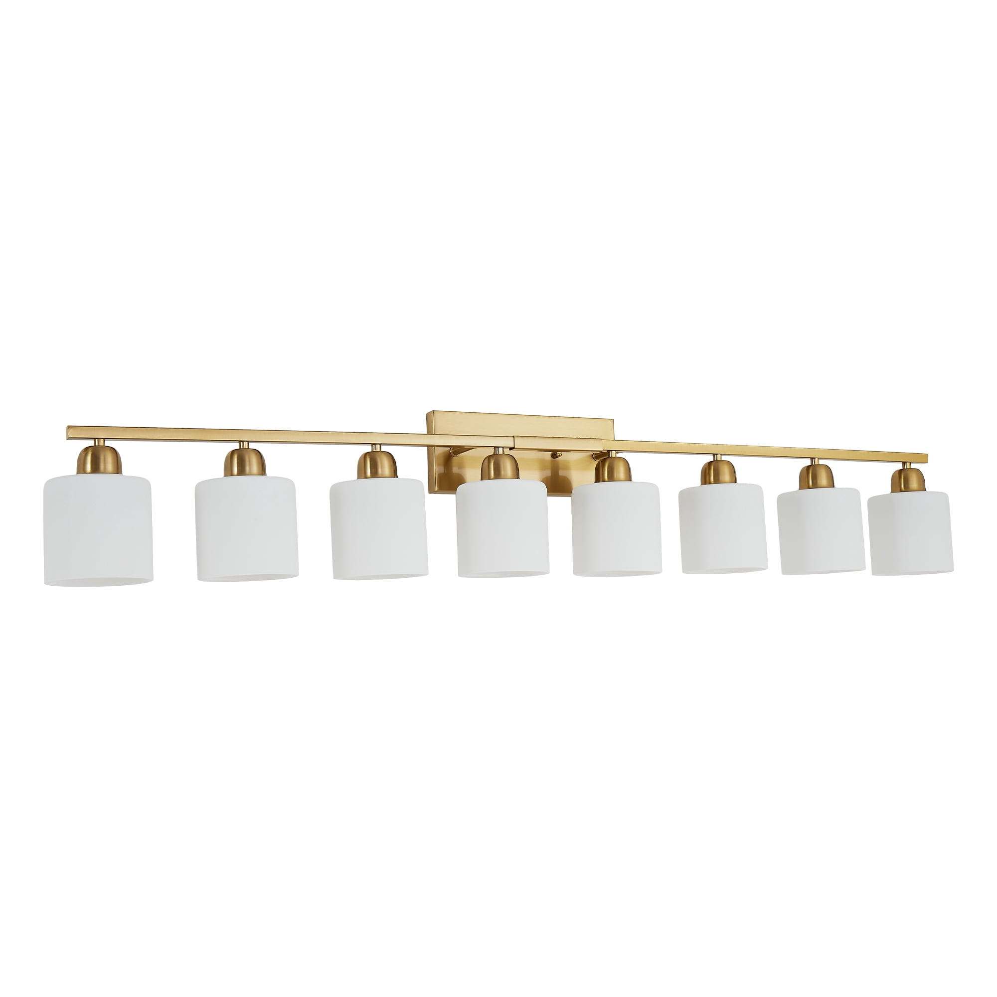 Miniyam 51.6 in 8 Light Gold Vanity Light for Bathroom, Wall-Mounted Fixtures Over Mirror, E26, No Bulbs Included