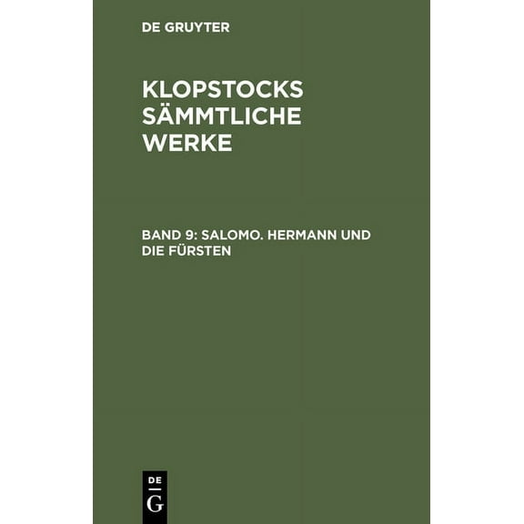 Salomo. Hermann Und Die Fürsten, (Hardcover)