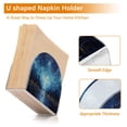 thumbnail image 4 of Starry Sky Lake and Trees Napkin Holder for Table Clear Napkin Stand Paper Holder Acrylic Organizer Dispenser Napkins for Dinner Kitchen Restaurant Room, 4 of 8