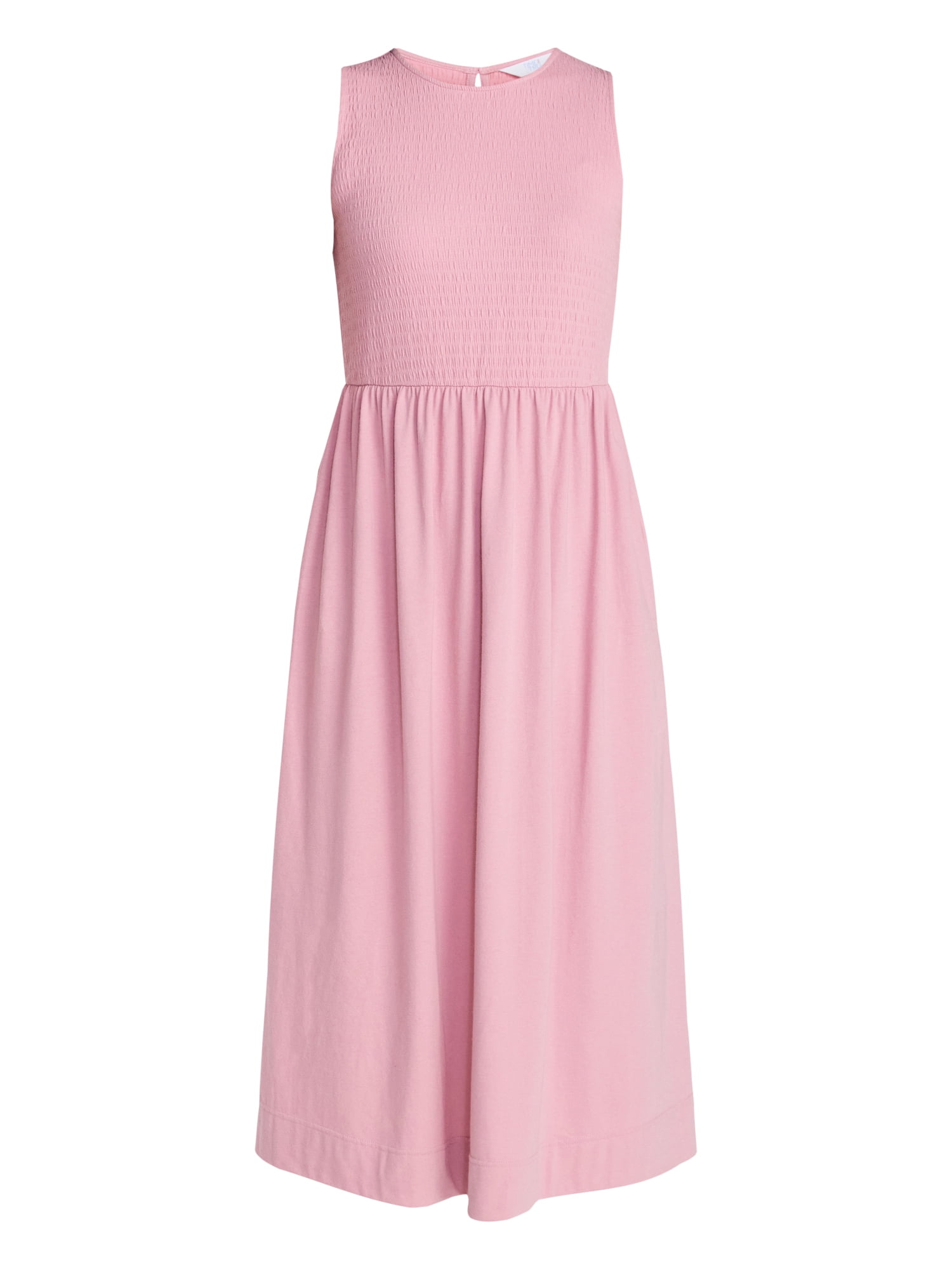 Time and Tru Women's Sleeveless Smocked Knit Dress, Sizes XS-XXXL