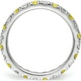 thumbnail image 2 of 14K White Gold Lab Grown Dia Si1/Si2 G H I & Cr Yellow Sapp Eternity B (Size 7) Made In India et0048-cys-070-7wlg, 2 of 5