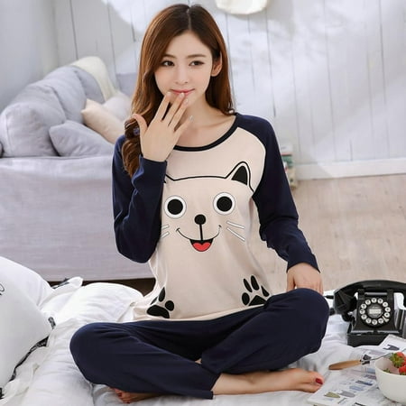 

Women s Pajama Set - Plaid Pj Long Sleeve Sleepwear Soft Contrast - 2 Piece Lounge Sets