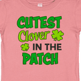 thumbnail image 4 of Inktastic Cutest Clover in the Patch with Four Leaf Clovers Boys or Girls Baby T-Shirt, 4 of 5