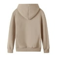 thumbnail image 4 of 2 Piece Tracksuit Women Solid French Terry Fleece Pullover Hoodie With Kangaroo Pocket Jogger Sweatpants Casual Lounge Matching Outfit Camel S, 4 of 6