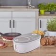 thumbnail image 3 of de con gran capacidad con taza medidora, contenedor de grano sellado, caja organizadora de granos de cereales, caja contenedora de Gris 5KG perfecl dispensador de cereales, 3 of 7