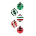 thumbnail image 4 of 30 Pcs Striped Christmas Ornaments Set, Multi-Color Hanging Decor, Festive Baubles for Xmas Tree & Home Party Decoration, 4 of 5