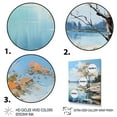 thumbnail image 3 of Designart "Archipelago with the Lonely Tree" Floral Floater Framed Wall Art Living Room, 3 of 7