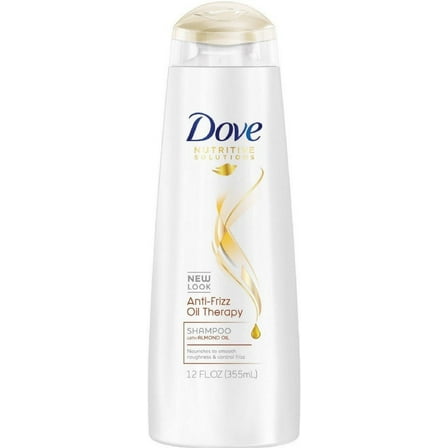 Dove Anti-Frizz Oil Therapy Shampoo With Almond Oil 12 oz (Pack of 4)