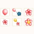 thumbnail image 2 of 6 Pcs Pince Fixe en Forme de Fleur de Prunier Ballon à Air Mignon Facile à Utiliser, 2 of 9