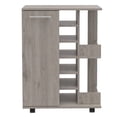 thumbnail image 2 of Light gray bar cart with built - in wine storage | Suited for wine enthusiasts | Keeps wine bottles in a proper position, 2 of 4