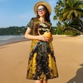 thumbnail image 3 of Lsque Chucky Print Women's Casual Dress T-Shirt Summer Short Sleeve Scoop Neck Swing Dresses, 3 of 7