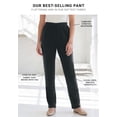 thumbnail image 5 of Roaman's Women's Plus Size Petite Plus Size Soft Knit Relaxed Pull-On Straight Leg Pant, 5 of 6