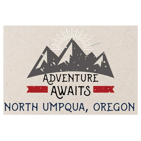 

North Umpqua Oregon Souvenir 2x3 Inch Fridge Magnet Adventure Awaits Design
