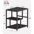 thumbnail image 2 of 21'' Black End Table with 3-Tier, Industrial Side Table Night Stand with Storage Shelf for Small Spaces, Bedroom, Living Room, 2 of 7