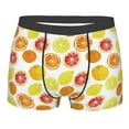 thumbnail image 5 of Uemuo Lemon Orange Pattern Men's Boxer Briefs,Trunk Anti-Chafing,Comfortable, Durable, and Stylish Underwear-Small, 5 of 9