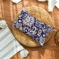 thumbnail image 4 of Chinoiserie Flowers Bule Throw Pillow Cover, 12 x 20 Inch Cushion Case Outdoor Decoration for Sofa Couch Farmhouse, 4 of 6