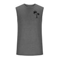 thumbnail image 4 of Aimik Mens Summer Beach Tank Top Hawaiian Palm Tree Print Sleeveless Basic Muscle Tee Vacation Tops-Gray S, 4 of 5