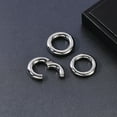 thumbnail image 5 of QQTDFG 2G-12G Titanium Hinged Large Septum Ring Clicker Ear Gauge Hoop Earring Jewelry-Silver-2*16mm, 5 of 6